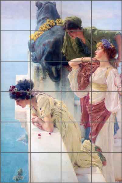 A Coign of Vantage by Sir Lawrence Alma-Tadema Ceramic Tile Mural - LAT078