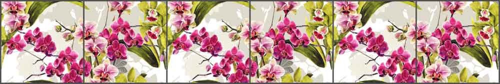 Mysak Orchids Floral Ceramic Tile Mural - LM2-001