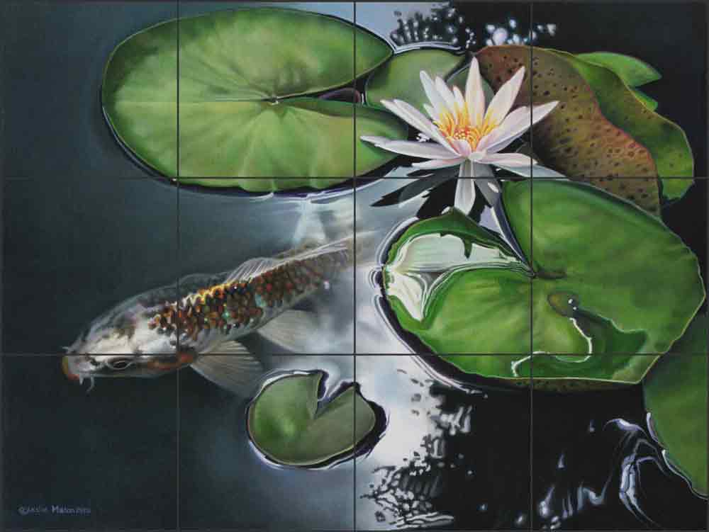 A Moment of Silence by Leslie Macon Ceramic Tile Mural LMA029