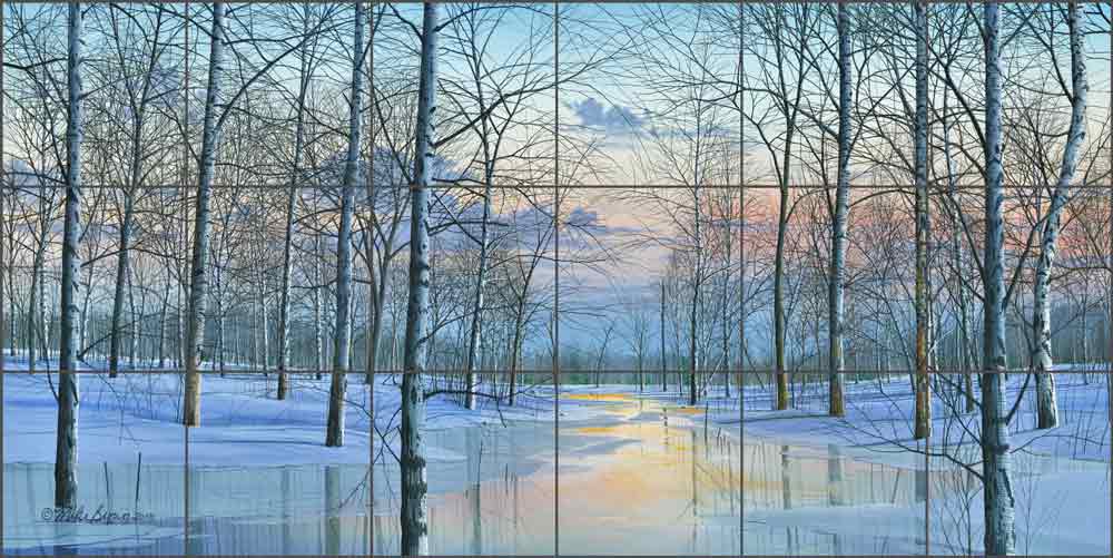 Winter Spectacle by Mike Brown Ceramic Tile Mural MBA037