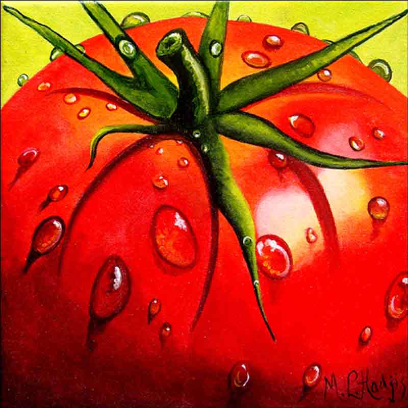Tomatoes by Micheline Hadjis Ceramic Accent & Decor Tile MHA047AT