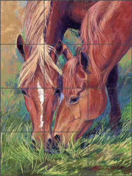 Lunch with a Friend by Marsha McDonald Ceramic Tile Mural - MMA019