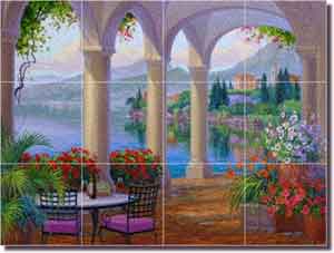Essence of Romance by Mikki Senkarik Glass Tile Mural 24" x 18" - MSA116