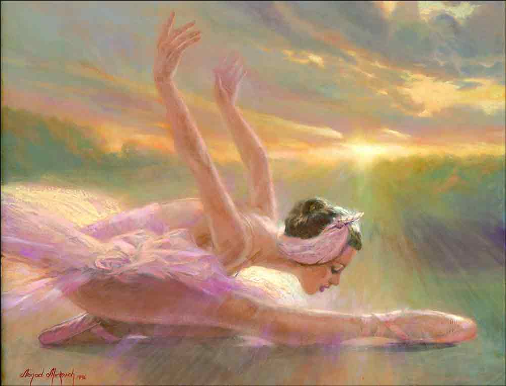 Sunset Ballerina by Nenad Mirkovich Ceramic Accent & Decor Tile NMA002AT