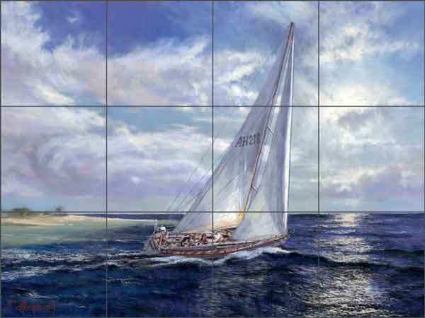 Sailing by Nenad Mirkovich Ceramic Tile Mural - NMA072