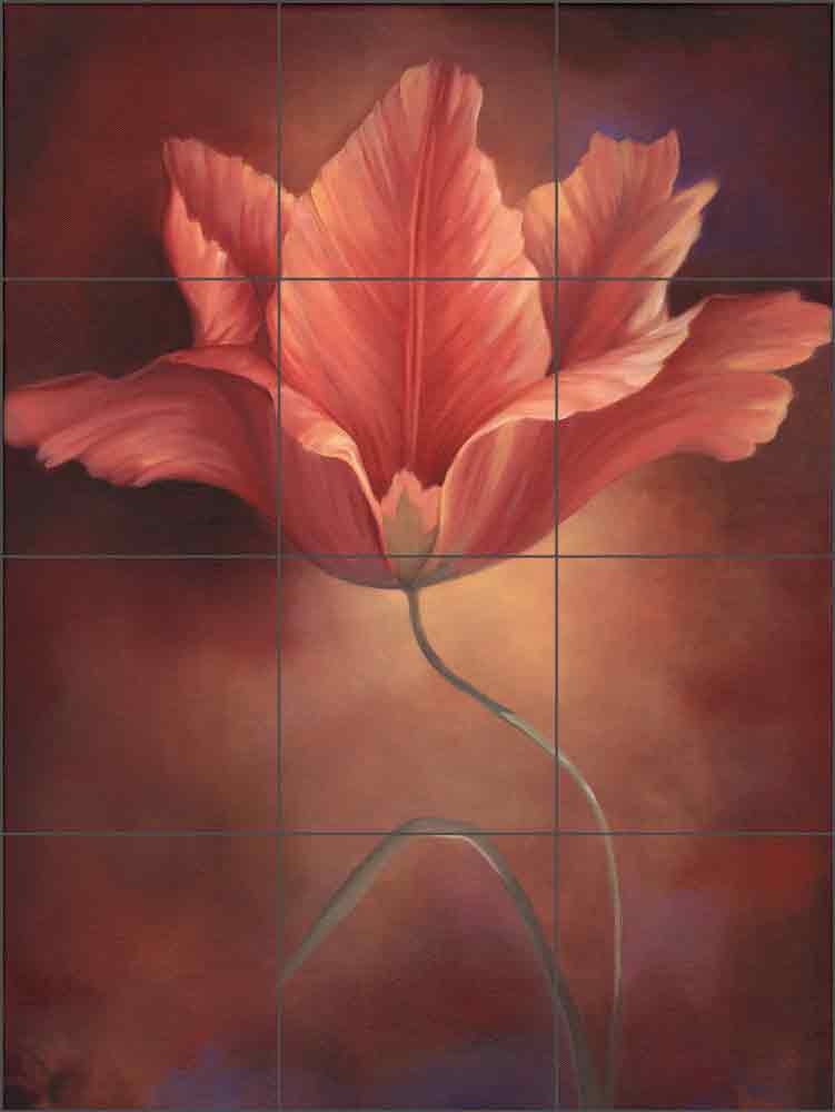 Tulip I by Louise Montillio Ceramic Tile Mural - OB-LM22