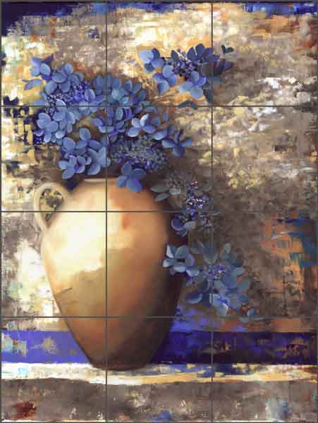 Provence Urn II by Louise Montillio Ceramic Tile Mural OB-LM40a