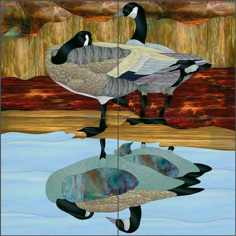 Geese by Paned Expressions Studios Ceramic Tile Mural OB-PES05