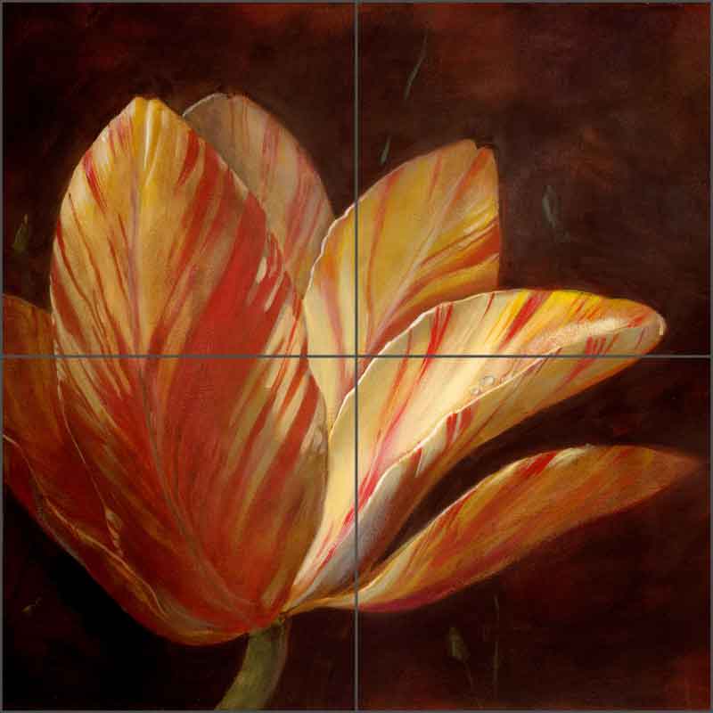 Morning Tulip by Wilder Rich Ceramic Tile Mural - OB-WR1338