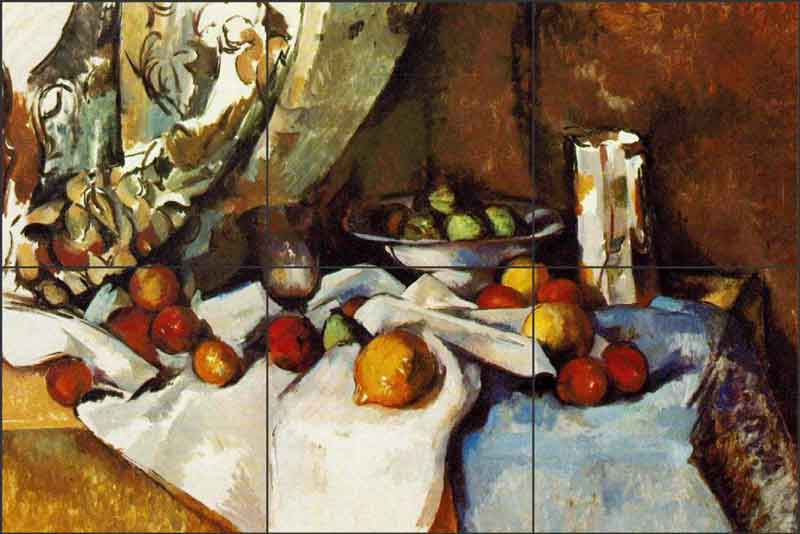 Still Life with Apples II by Paul Cezanne Ceramic Tile Mural - PC008
