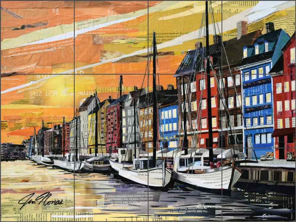 Copenhagen by Jim Nonas Ceramic Tile Mural POV-JN013