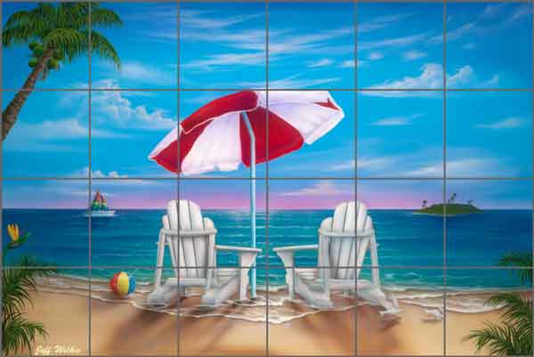 Exotic Vacation by Jeff Wilkie Ceramic Tile Mural - POV-JWA014