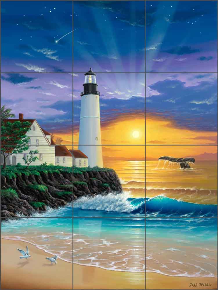 The Lighthouse II by Jeff Wilkie Ceramic Tile Mural - POV-JWA033
