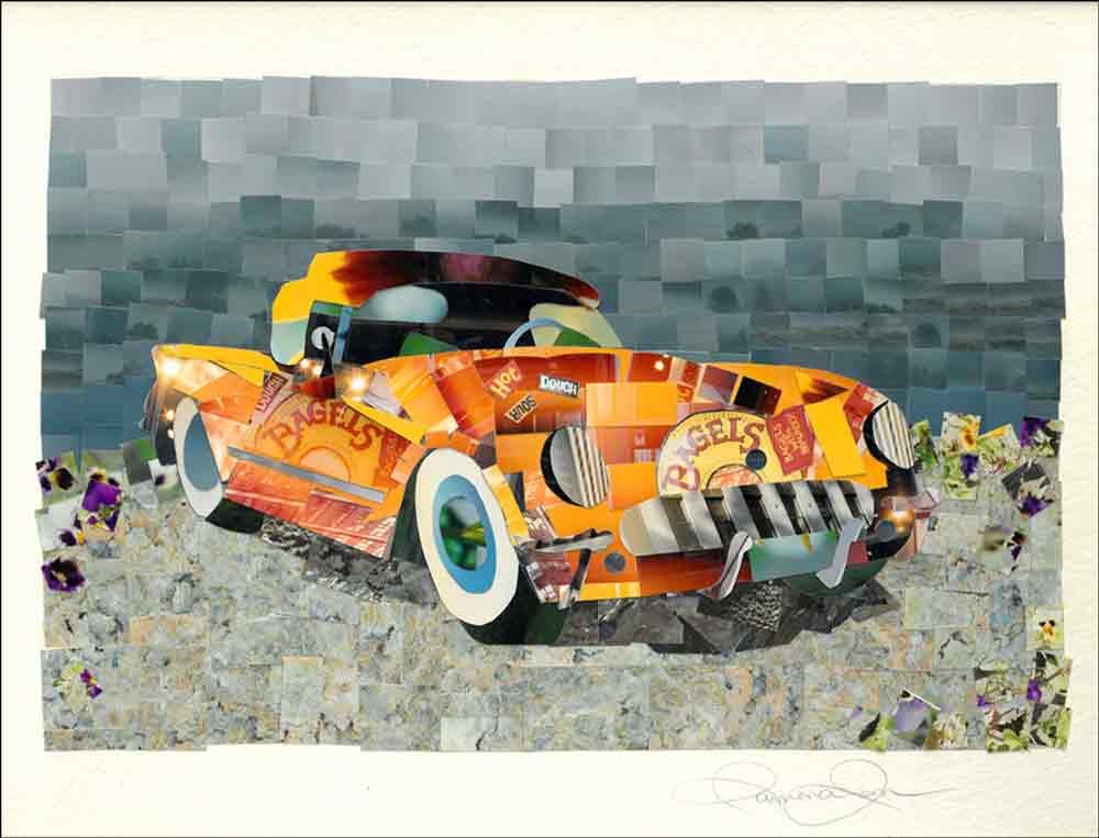 Fantasy Car 5 by Ramona Jan Ceramic Accent & Decor Tile POV-RJA017AT