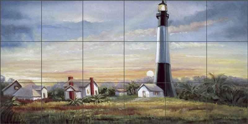 Lighthouse by Wanta Davenport Ceramic Tile Mural POV-WDA003