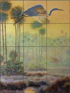 Sunlit Grace by Robert Binks Glass Tile Mural - REB026