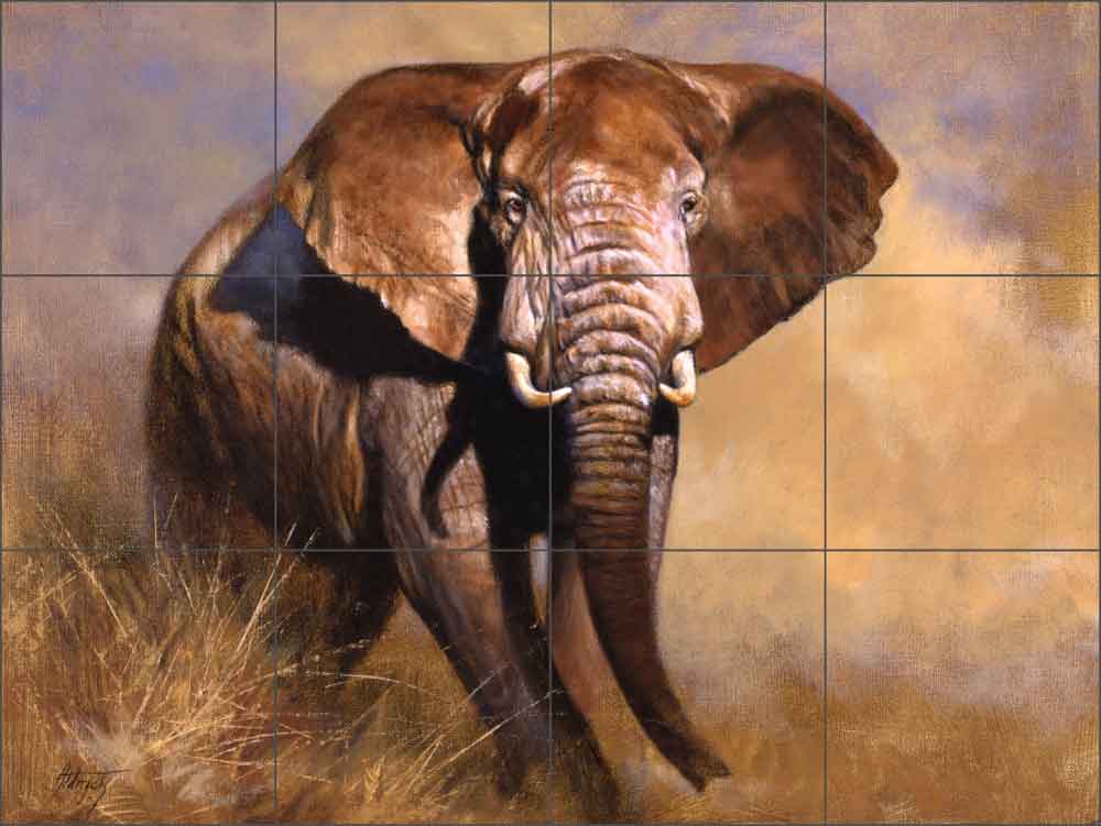 Elephant by Edward Aldrich Ceramic Tile Mural - RW-EA005