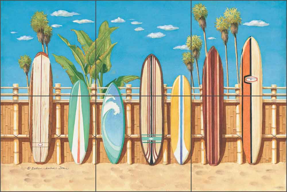 Got Surf? by Evelyn Jenkins Drew Ceramic Tile Mural - RW-EJD001