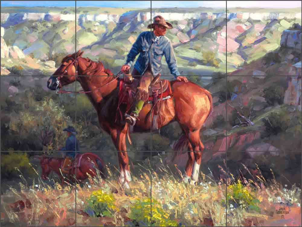 The Search by Jack Sorenson Ceramic Tile Mural RW-JS023