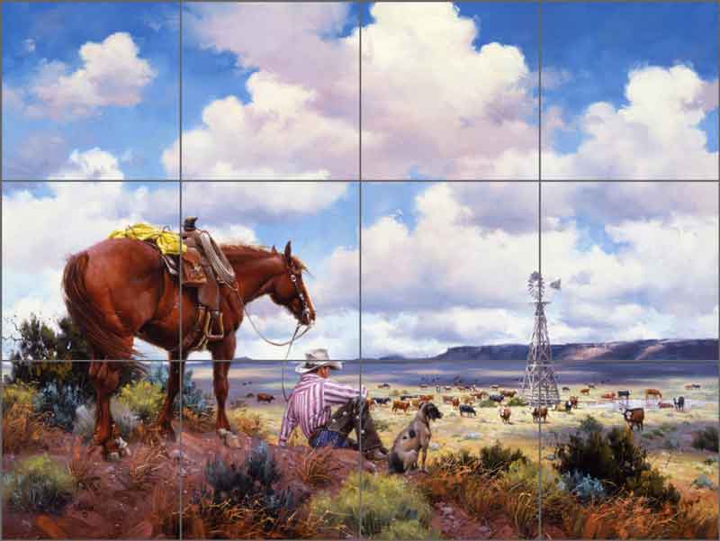 The Overseers by Jack Sorenson Ceramic Tile Mural - RW-JS041