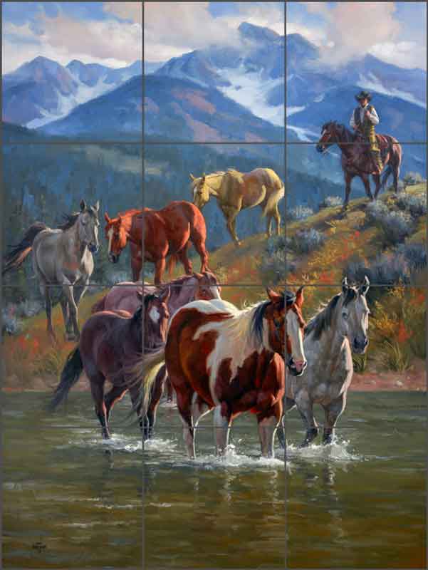 Down From High Country by Jack Sorenson Ceramic Tile Mural RW-JS043