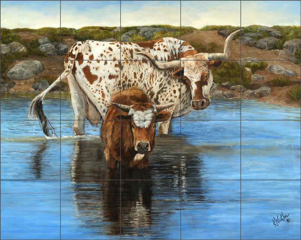 Someone to Watch Over Me by Kathy Winkler Ceramic Tile Mural RW-KW013