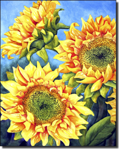 Hoyle Sunflower Floral Ceramic Accent Tile 8" x 10" - RW-SH011AT