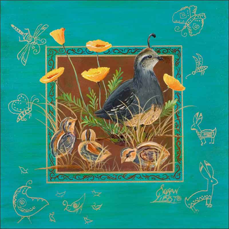 Morning Stroll by Susan Libby Ceramic Accent & Decor Tile - SLA030AT
