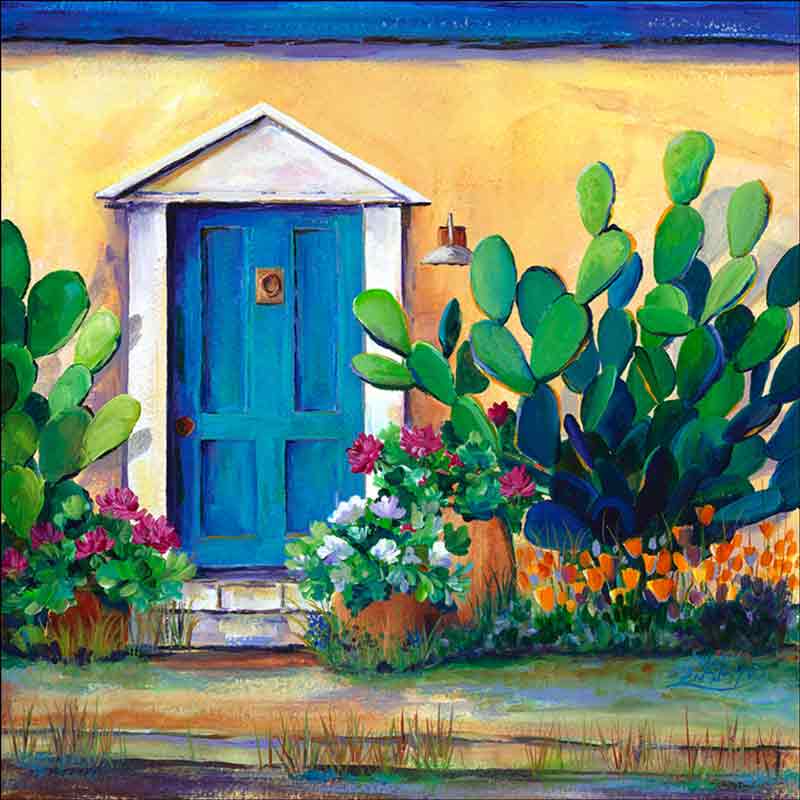 Blue Barrio Door by Susan Libby Accent & Decor Tile SLA066AT