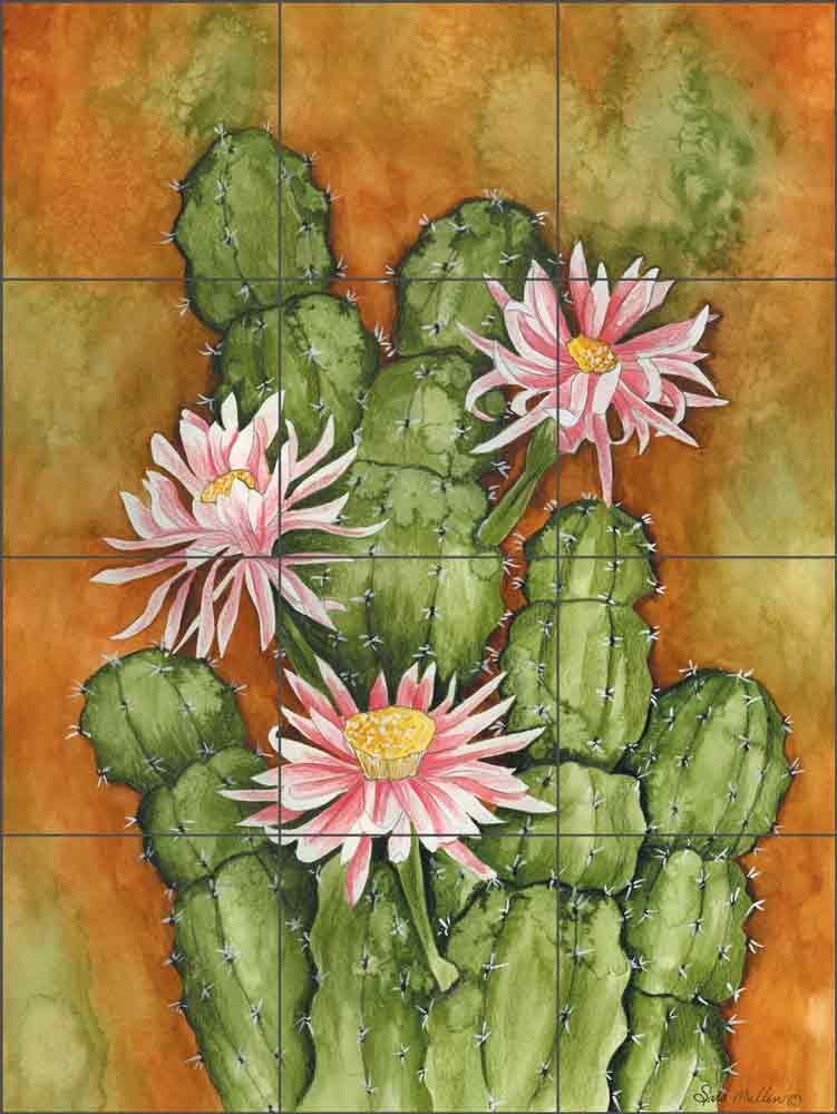 Cacti - Cereus by Sara Mullen Ceramic Tile Mural SM024