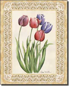 My Mother's Garden by Sara Mullen Ceramic Accent & Decor Tile 8" x 10" - SM059AT