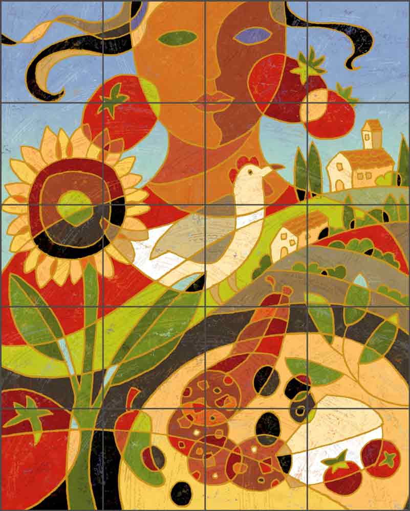 Tuscan by Traci O'Very Covey Ceramic Tile Mural TOC009