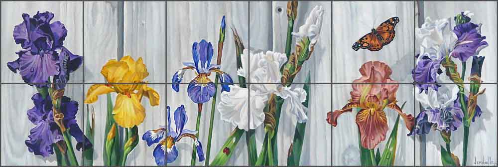 Wall Flowers by Verdayle Forget Ceramic Tile Mural - VFA023